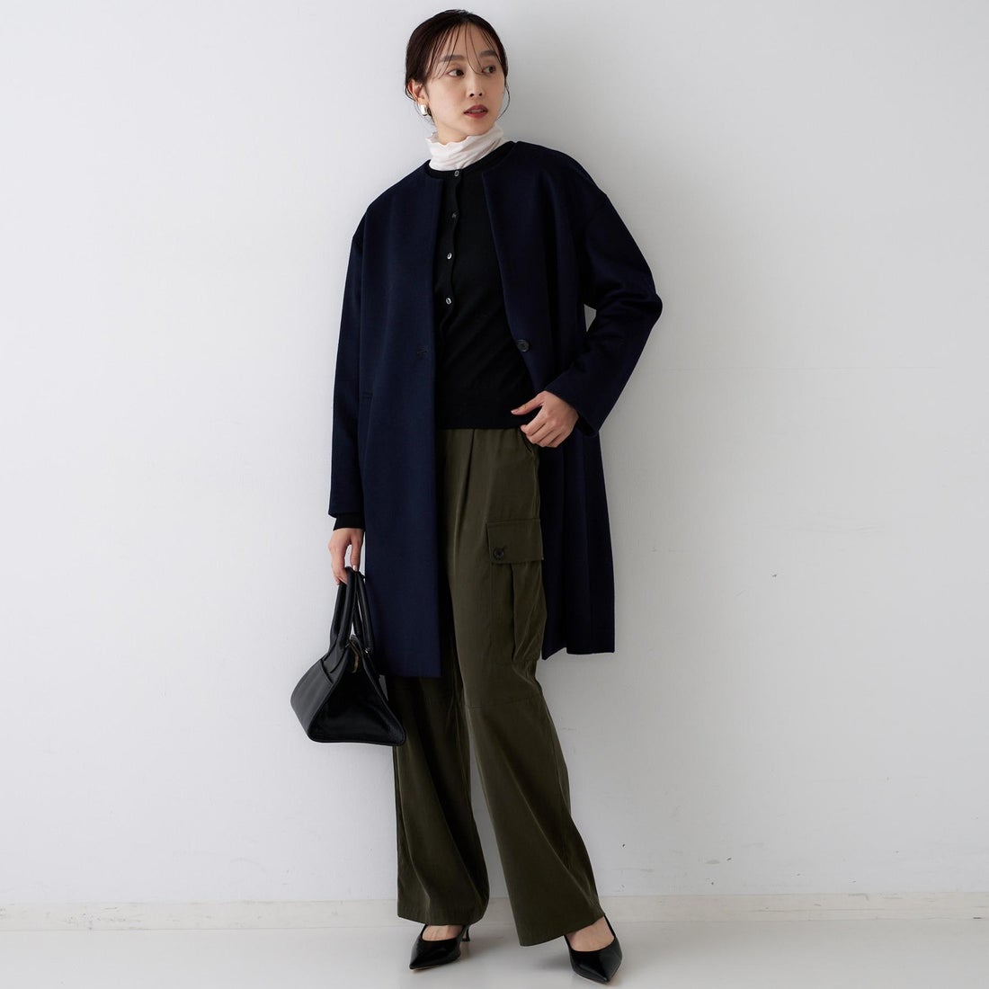 アンタイトル UNTITLED 【日本製／通勤／フォーマル】カシミヤ混ノー