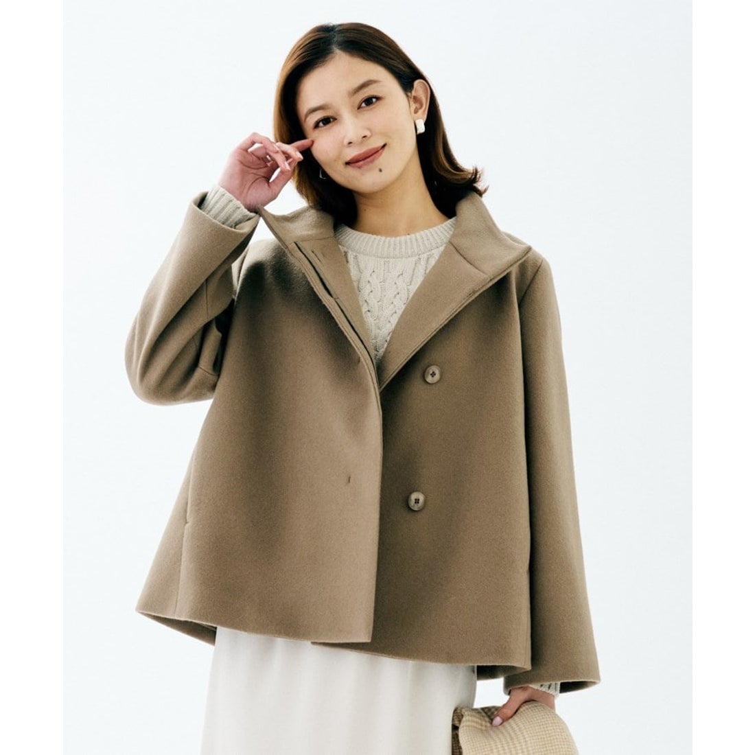 アンタイトル UNTITLED ウールショートコート （ブルー(091