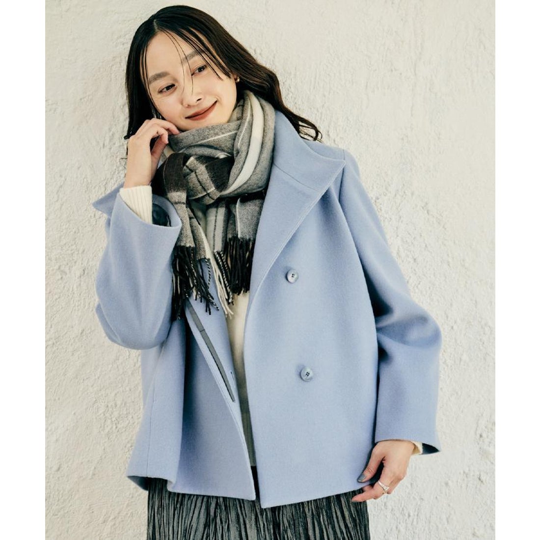 アンタイトル UNTITLED ウールショートコート （ライトグレー(011