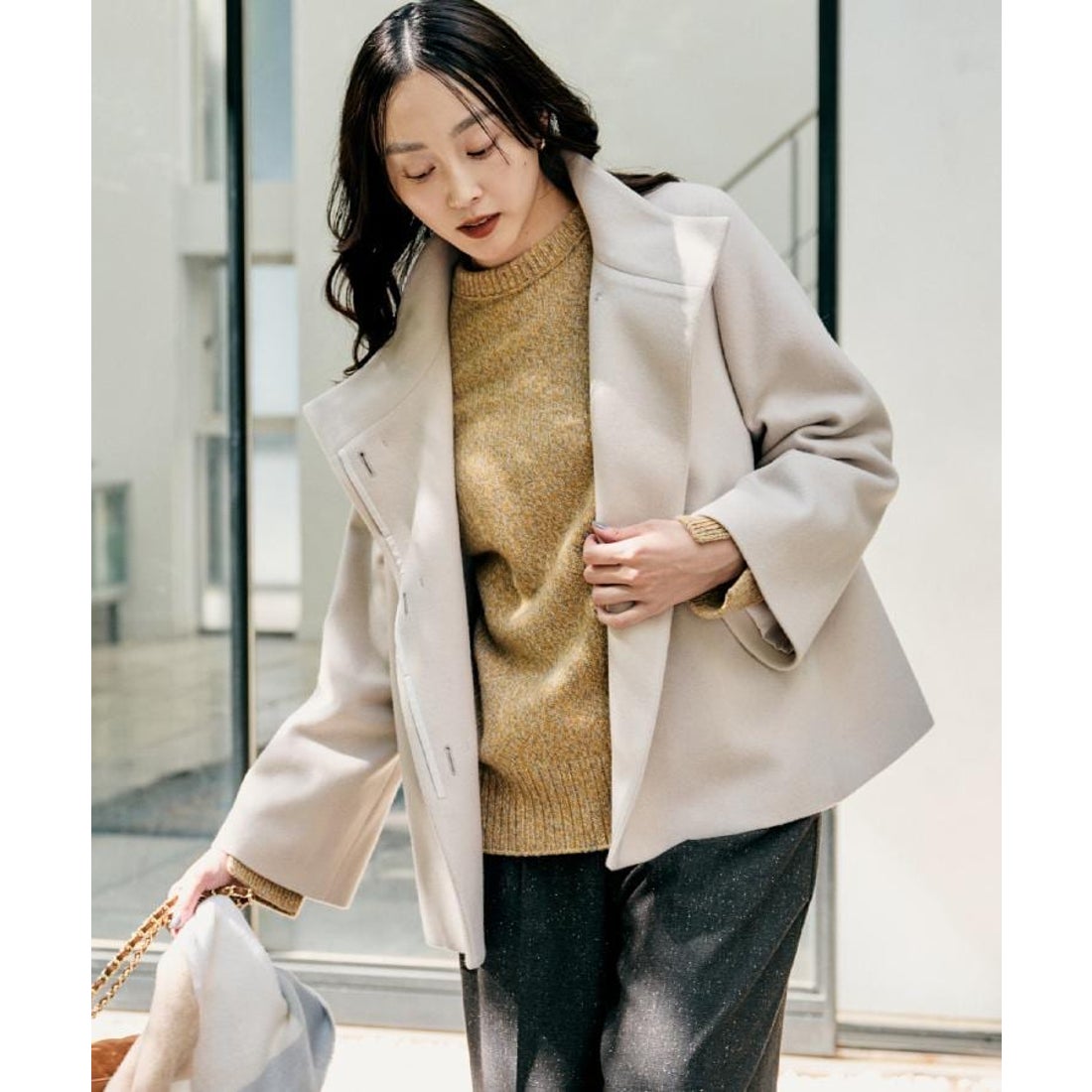 アンタイトル UNTITLED ウールショートコート （ベージュ(052