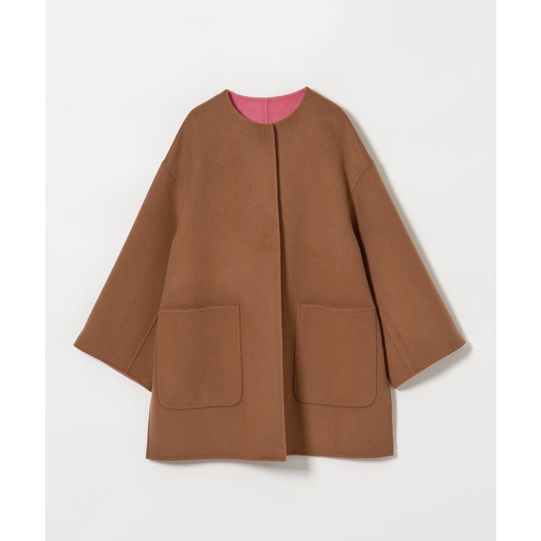 UNITED ARROWS バイカラー リバー ミドルコート （OFF WHITE