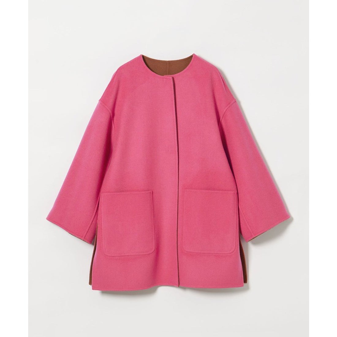 UNITED ARROWS バイカラー リバー ミドルコート （COBALT