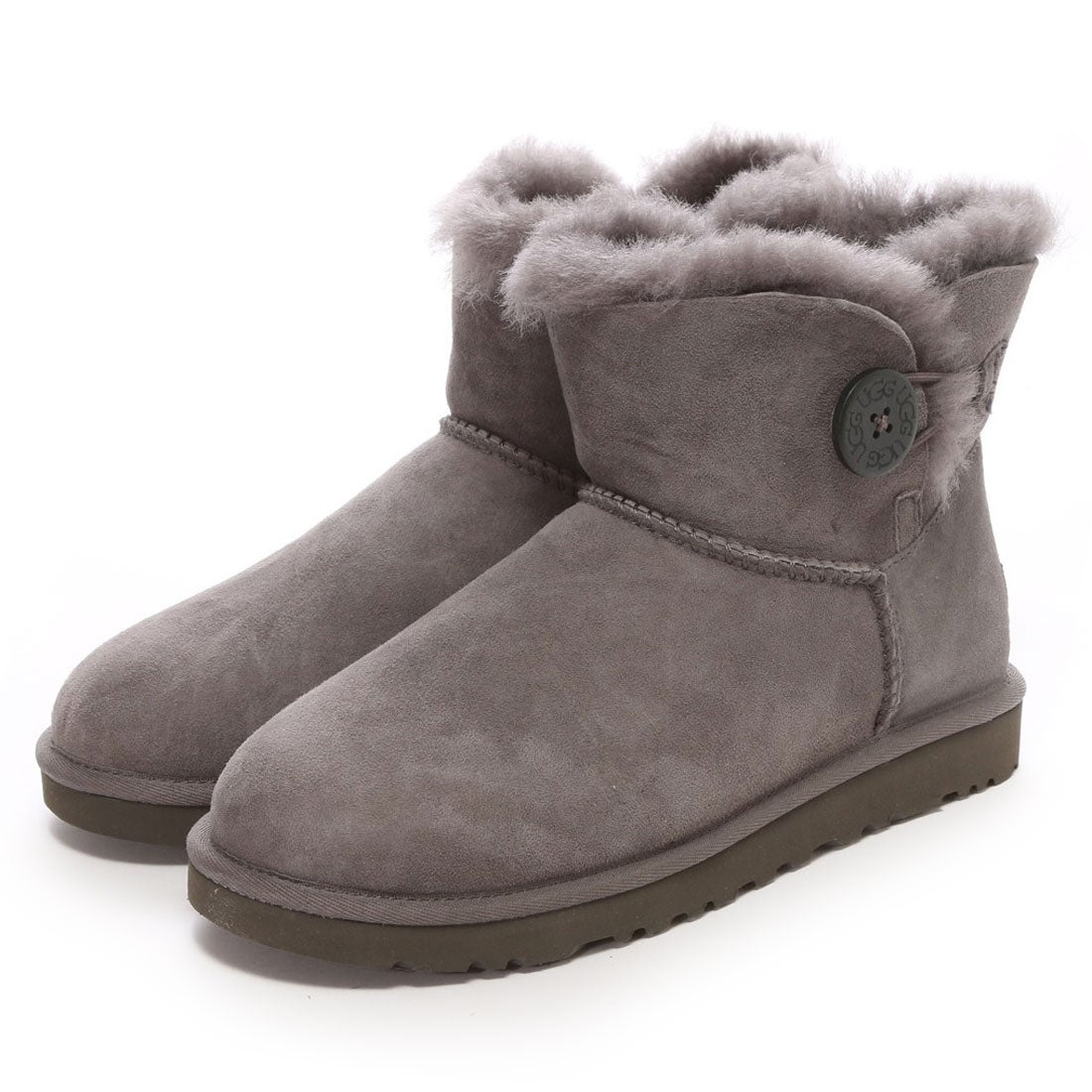 アグ UGG Mini Bailey Button（グレー） -アウトレット通販 ロコレット