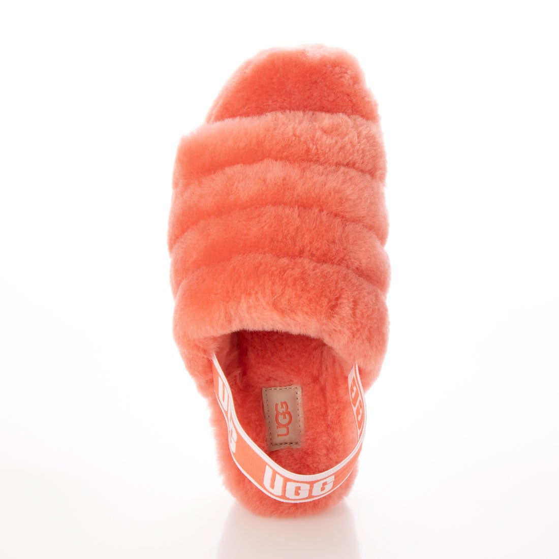 アグ UGG Fluff Yeah Slide Neon ファーサンダル （Neon Coral