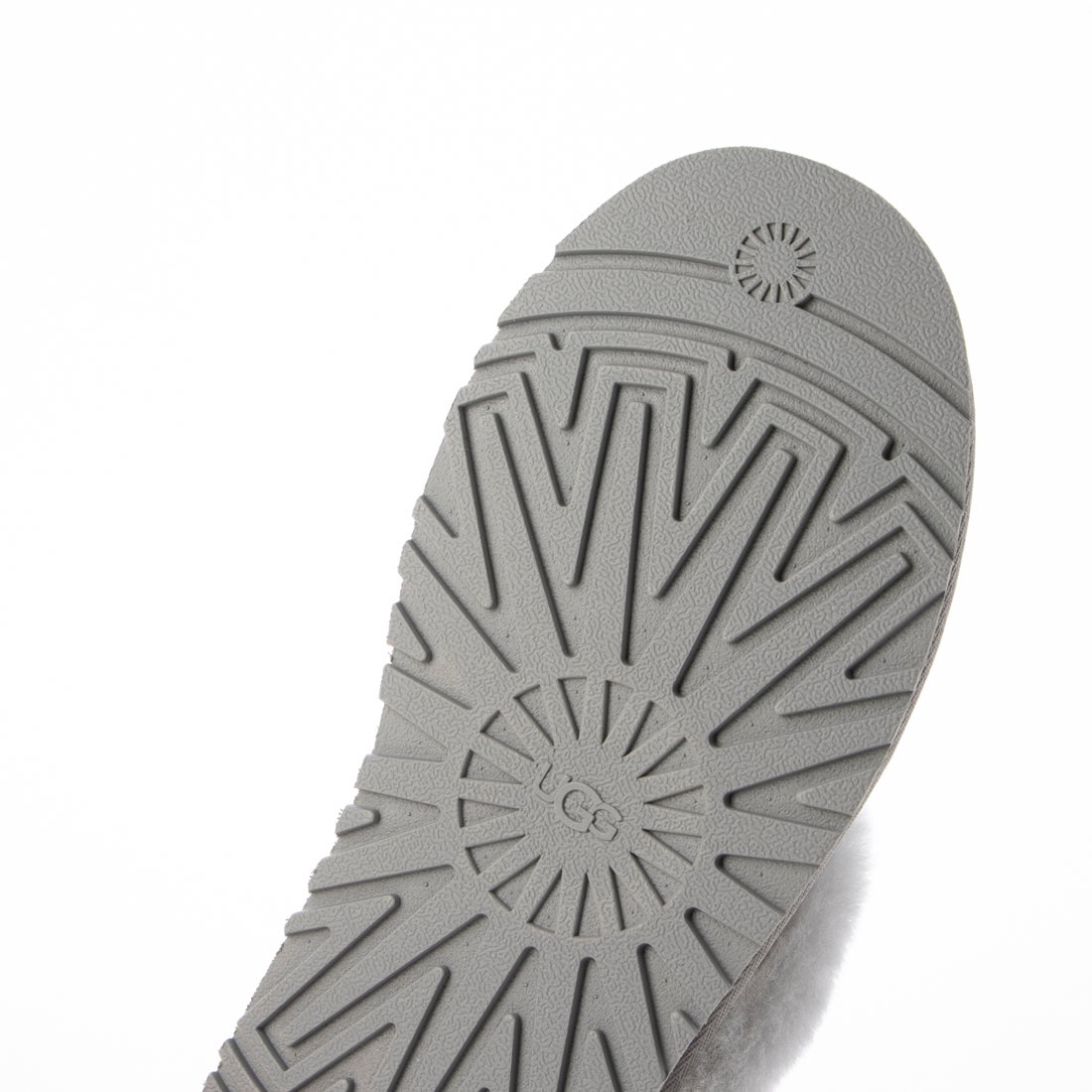 アグ UGG ☆ムートンウェッジサンダル DISQUETTE CHOPD （ライトグレー