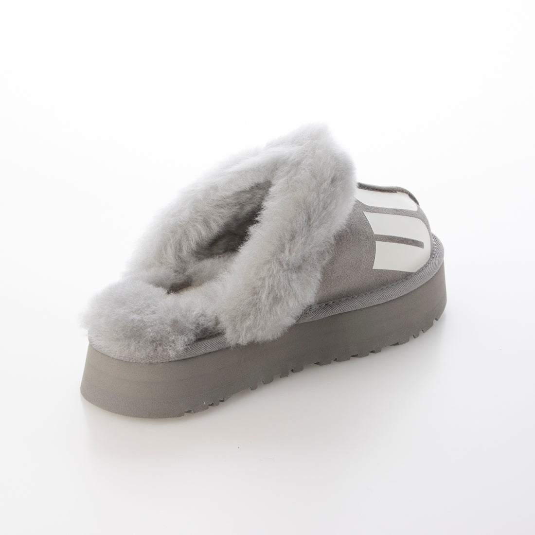 アグ UGG ☆ムートンウェッジサンダル DISQUETTE CHOPD （ライトグレー