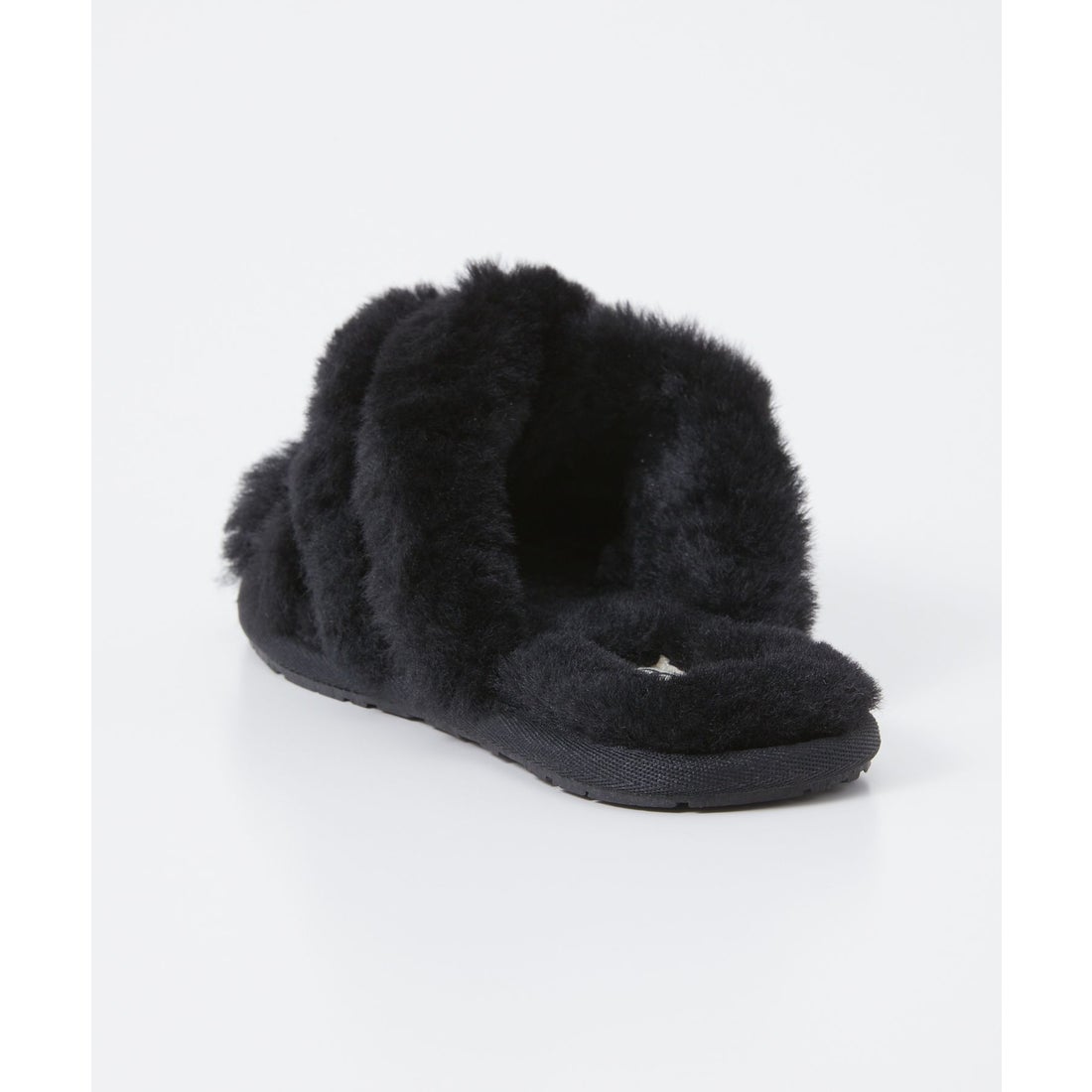 UGG ファー付きサボサンダル ブラック 5