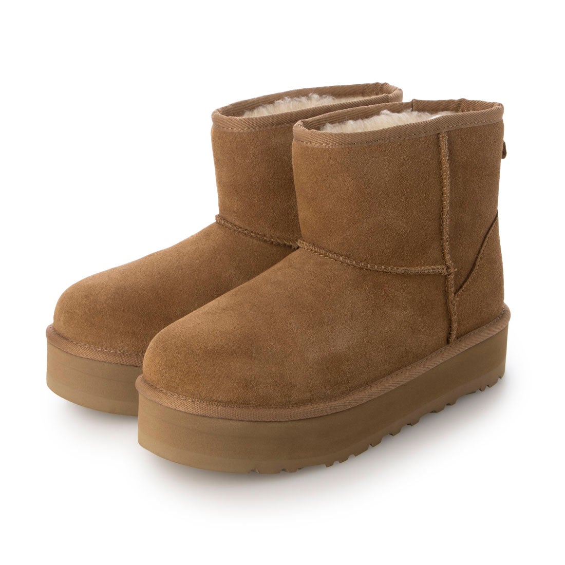 アグ UGG CLASSIC MINI PLATFORM ムートンブーツ （チェスナット） -靴