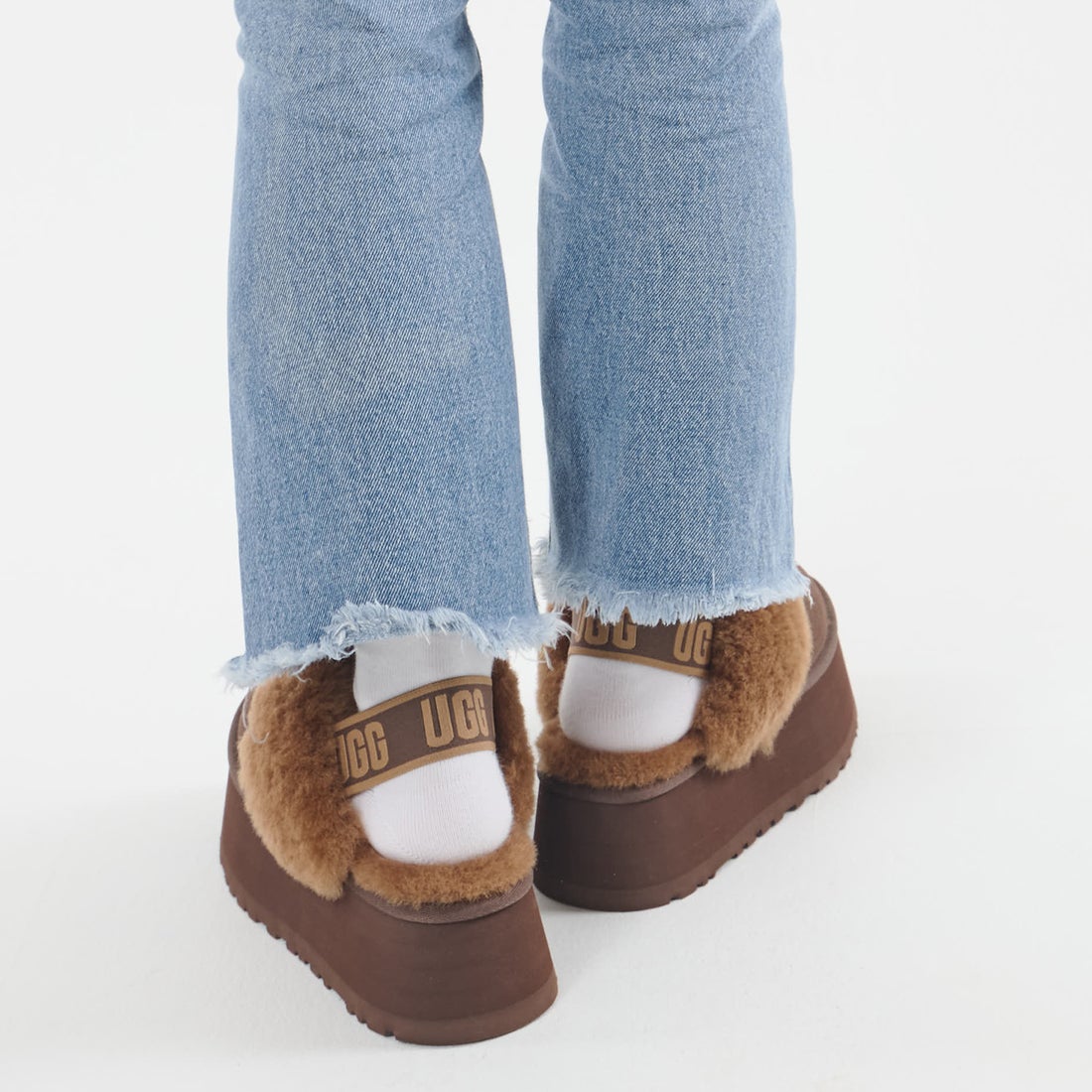 UGG アグ サンダル ファー ファンケット レディース 厚底 FUNKETTE