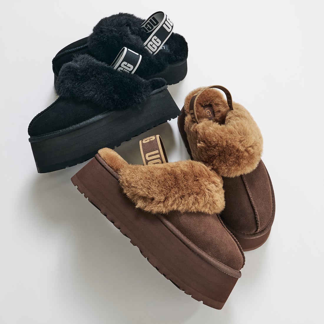 UGG アグ サンダル ファー ファンケット レディース 厚底 FUNKETTE
