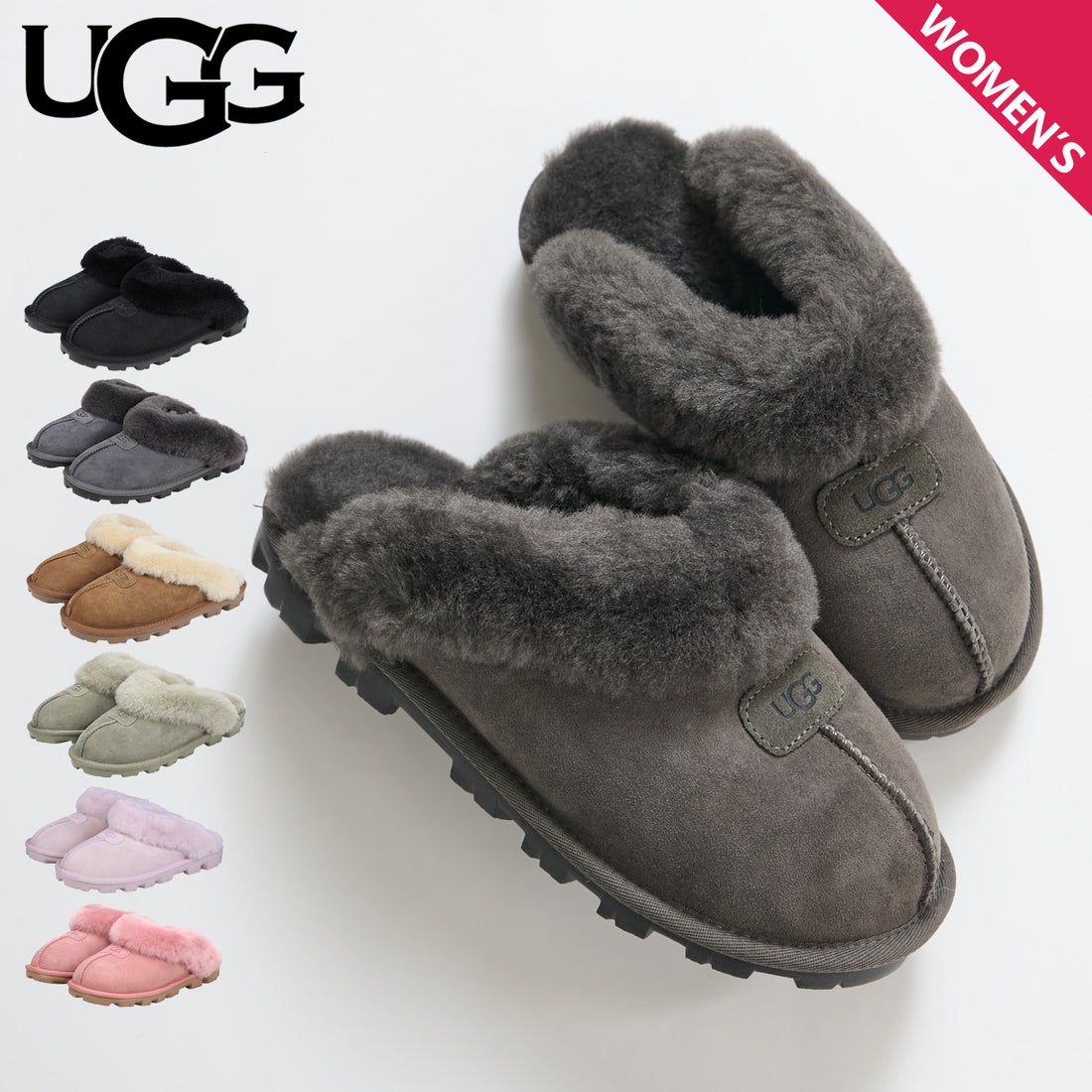 UGG アグ サンダル ファー スリッパ サボ コケット レディース