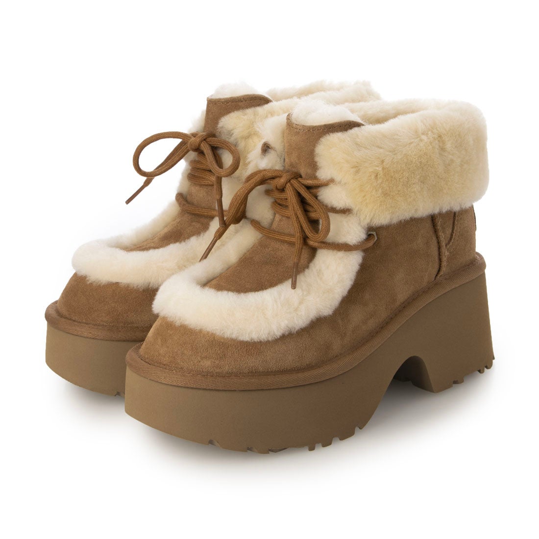 アグ UGG ESMEE LACE UP （CHESTNUT） - ファッション通販 MAGASEEK