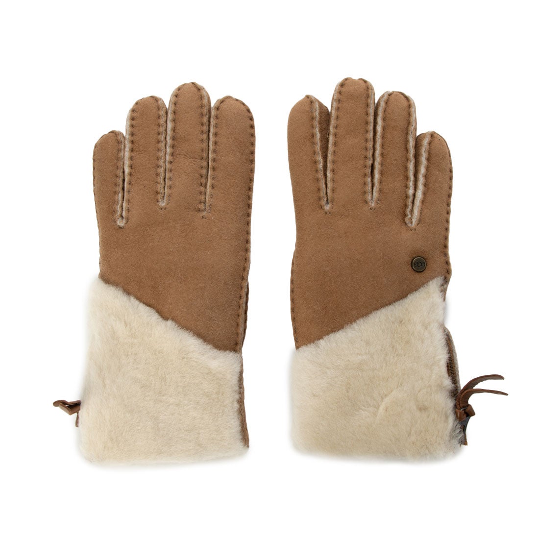 アグ UGG シープスキン グローブ ダブルジップ 手袋 （チェスナット