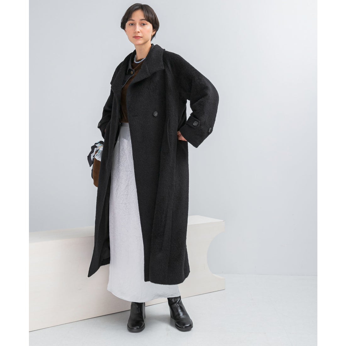 アーバンリサーチ ロッソ URBAN RESEARCH ROSSO アルパカ混シャギー