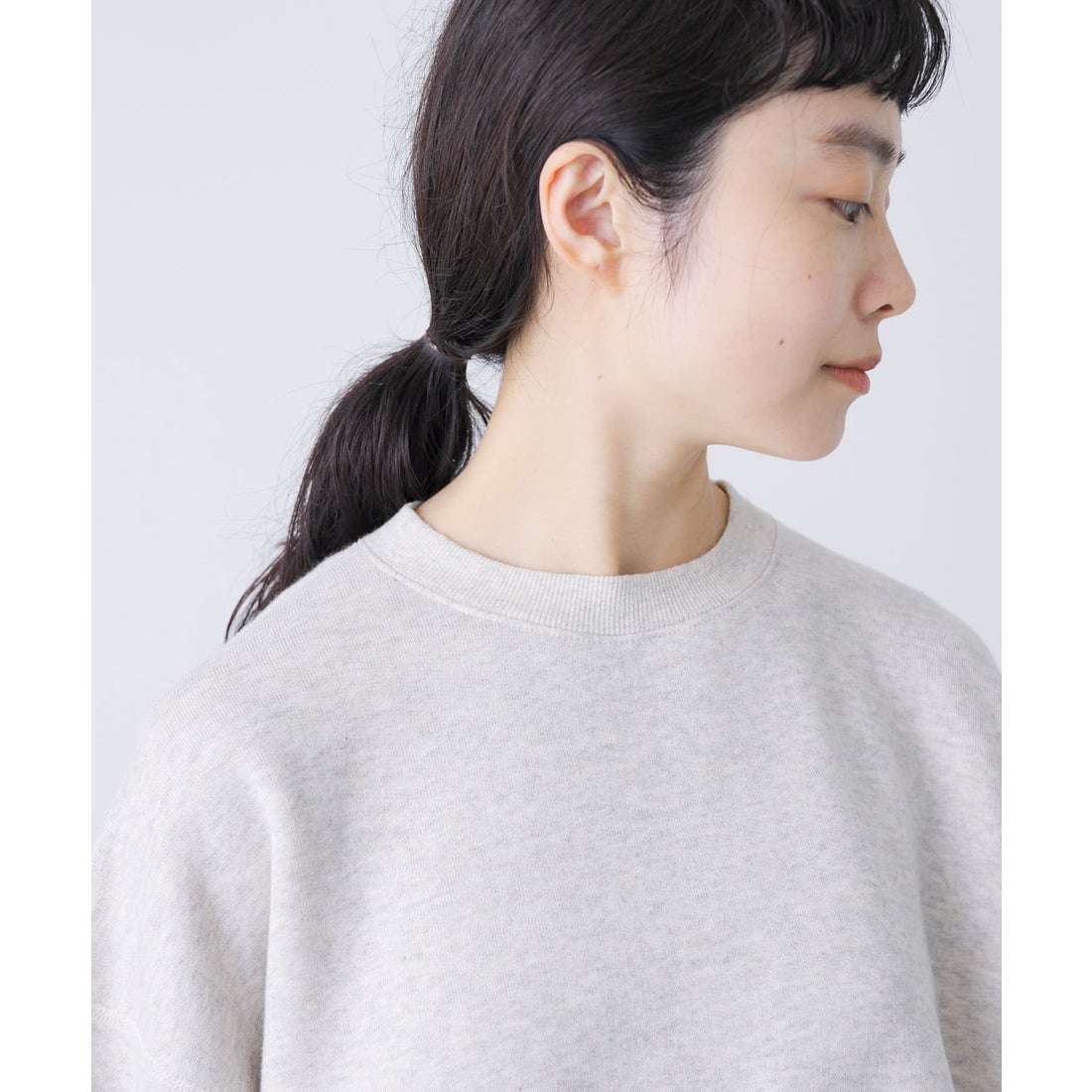 カグレ かぐれ コットンリヨセルスウェットプルオーバー （ネイビー