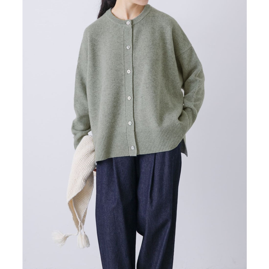 カグレ かぐれ ハミルトンクルーネックカーディガン （ミント
