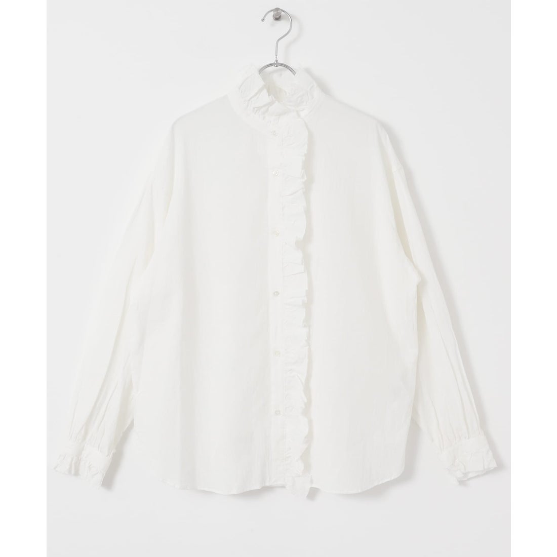 カグレ かぐれ コットンリネンフリルカラーシャツ （OFF