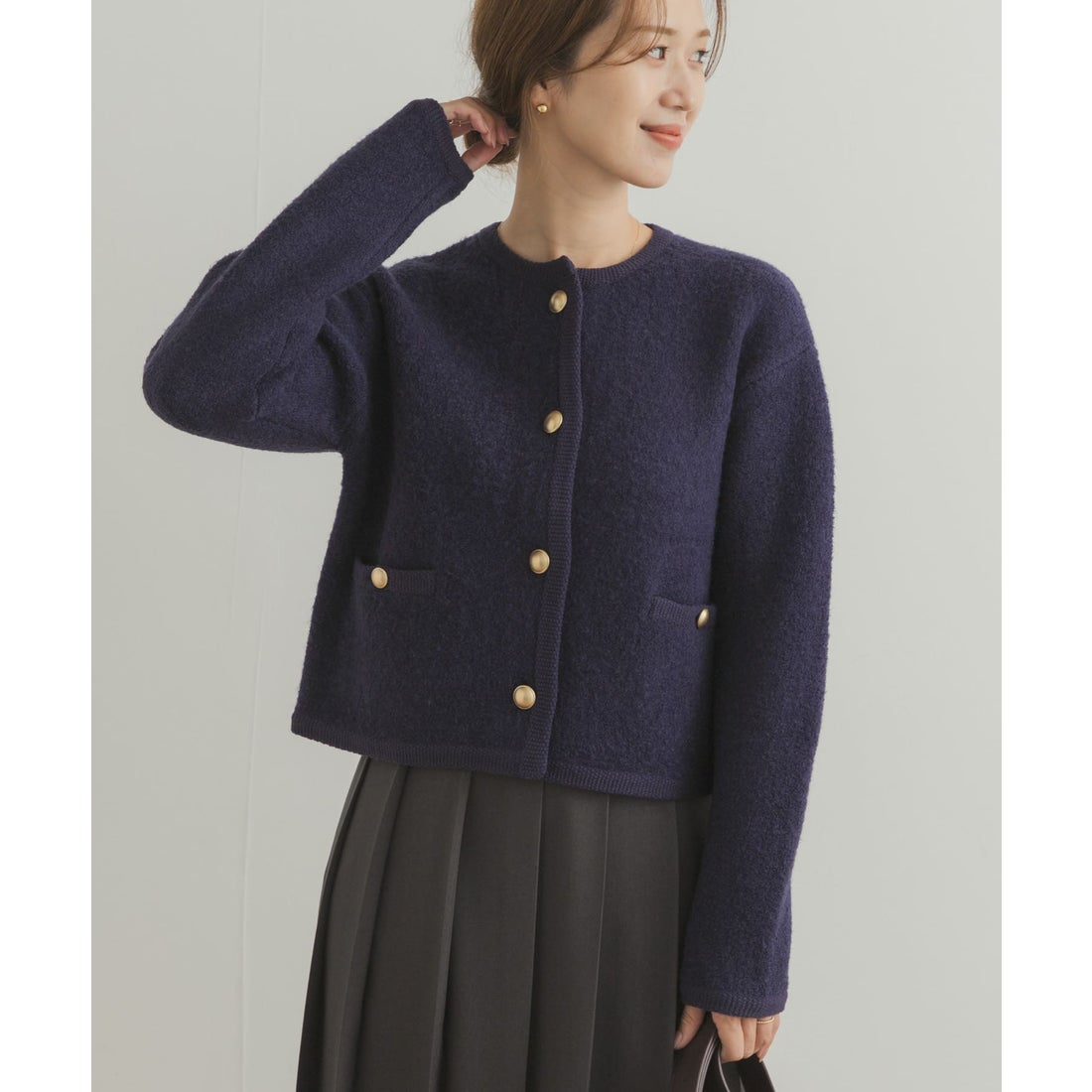 アーバンリサーチ ドアーズ URBAN RESEARCH DOORS ノーカラーニット