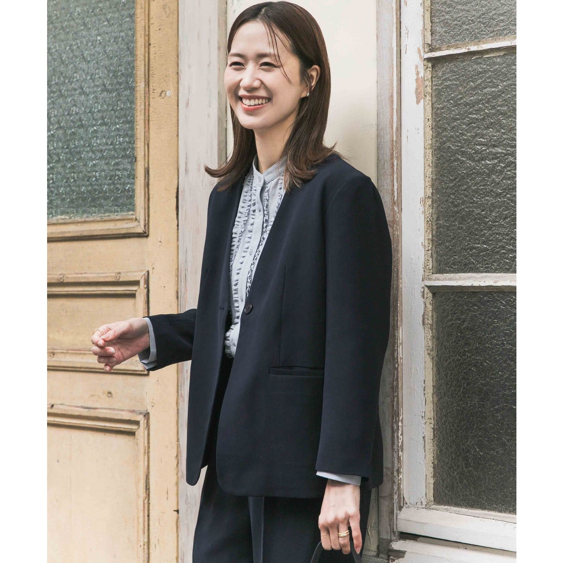 アーバンリサーチ ドアーズ URBAN RESEARCH DOORS ノーカラー