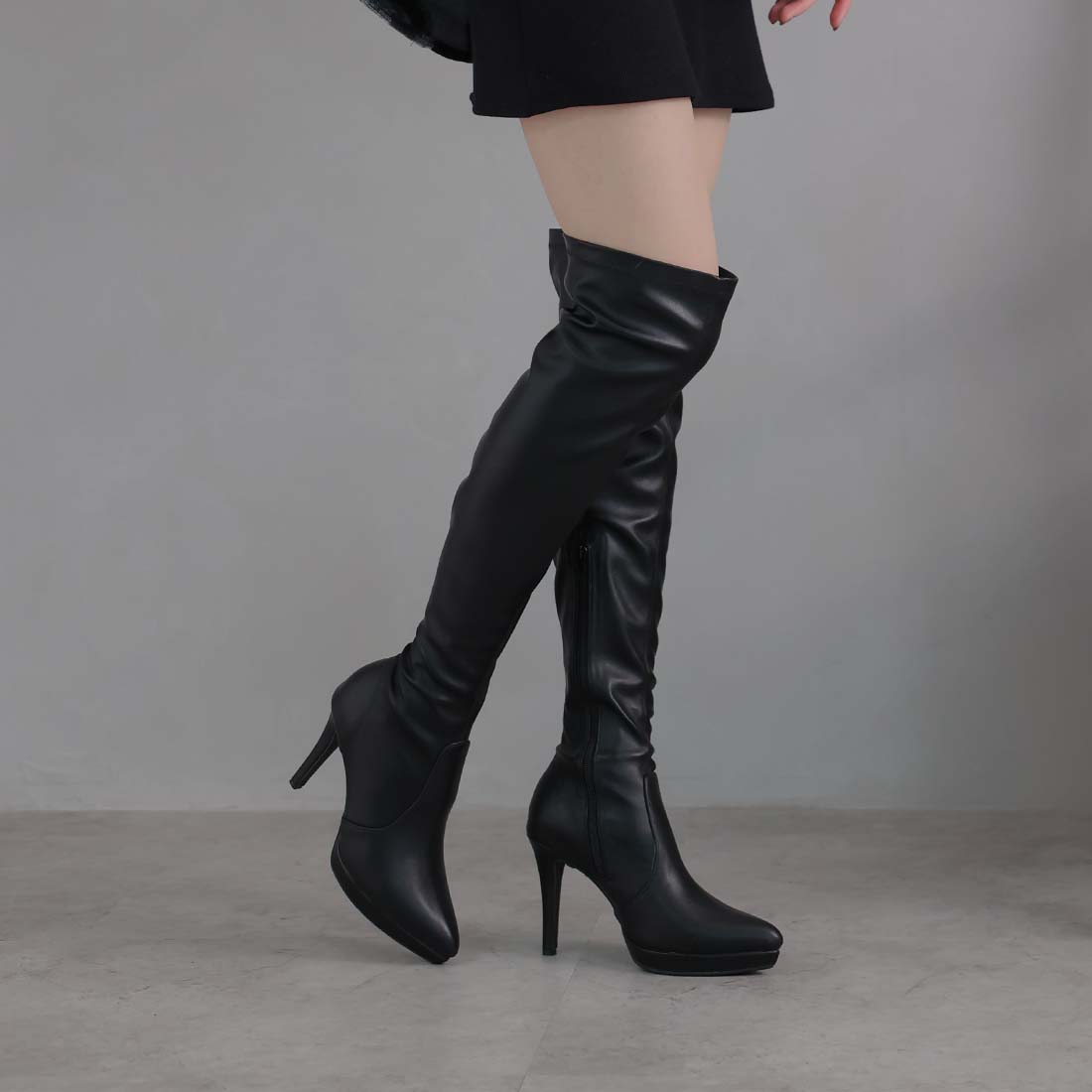 ヴィヴィアン VIVIAN ポインテッドトゥプラットフォームストレッチ