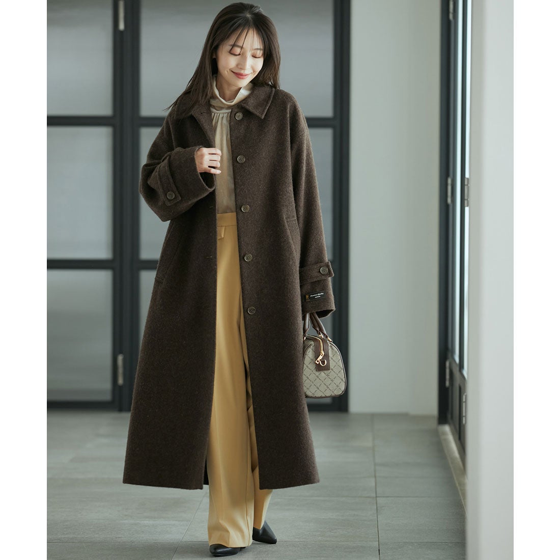 ビス VIS 【静電気防止裏地】2WAYカラーロングコート【sustainable