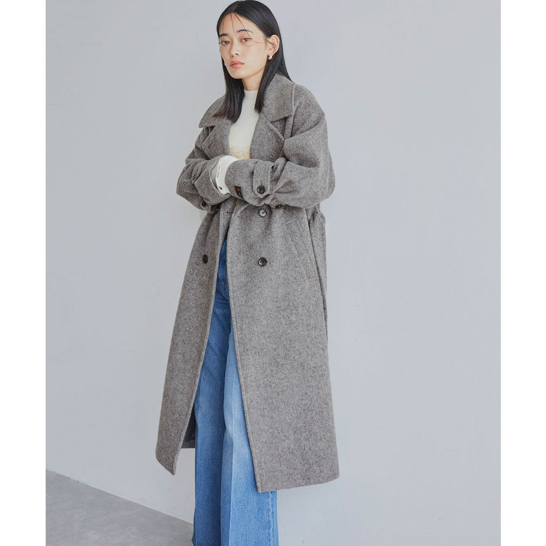 ビス VIS 【JAPAN FABRIC】尾州ウールシャギーロングコート【選べる