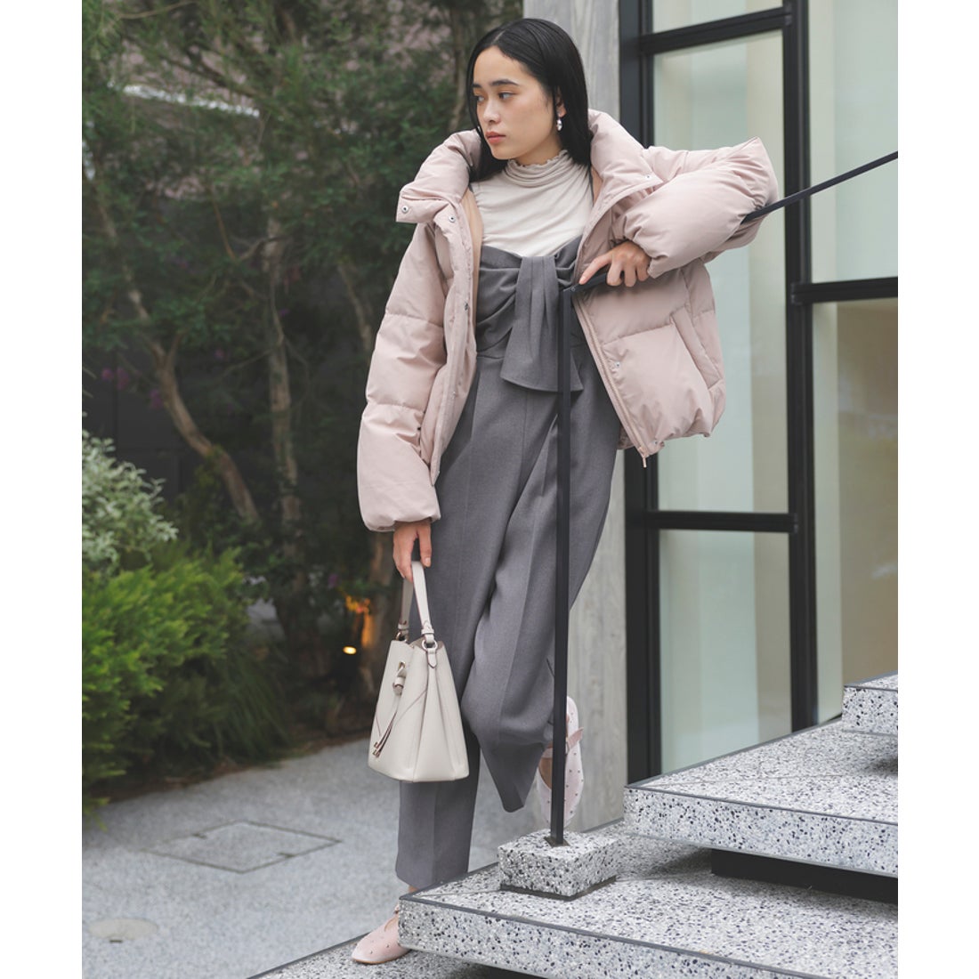 ビス VIS 【撥水】【Green Down】フード取り外しダウンジャケット