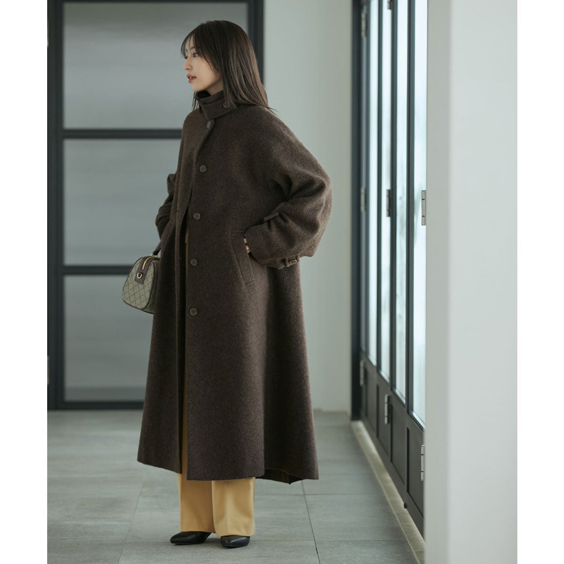 ビス VIS 【静電気防止裏地】2WAYカラーロングコート【sustainable