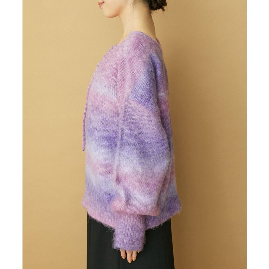 ビス VIS 【前後2WAY】レースアップグラデーションニット （ピンク（63