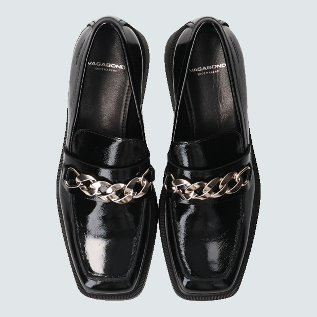 ヴァガボンド VAGABOND スクエアトウメタルチェーンローファー