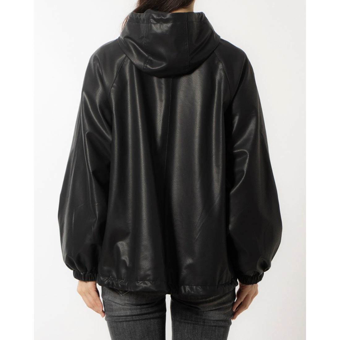 ベスジョーヤ VESGIOIA ラムレザーフード付ジャケット （ブラック