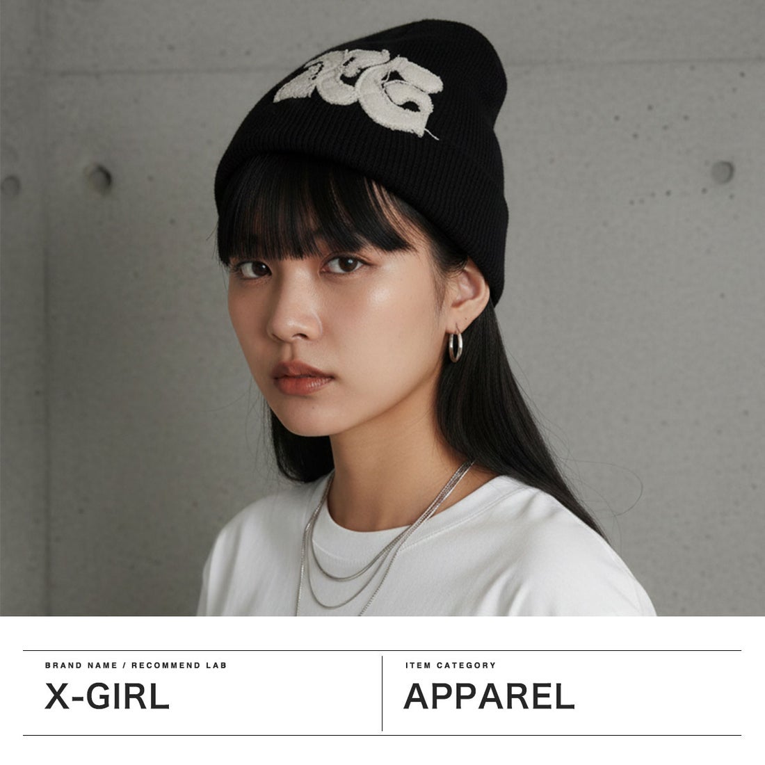 エックスガール X-girl ニット帽 レディース 帽子 ビーニー ブランド