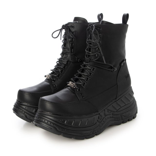 厚底編み上げブーツ（ブラック） -YOSUKE U・S・A 公式