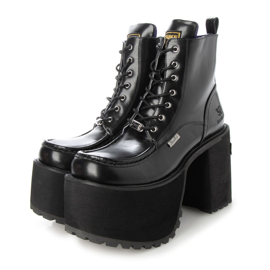 直営SHOP限定】厚底レースアップブーツ （ブラック） -YOSUKE U
