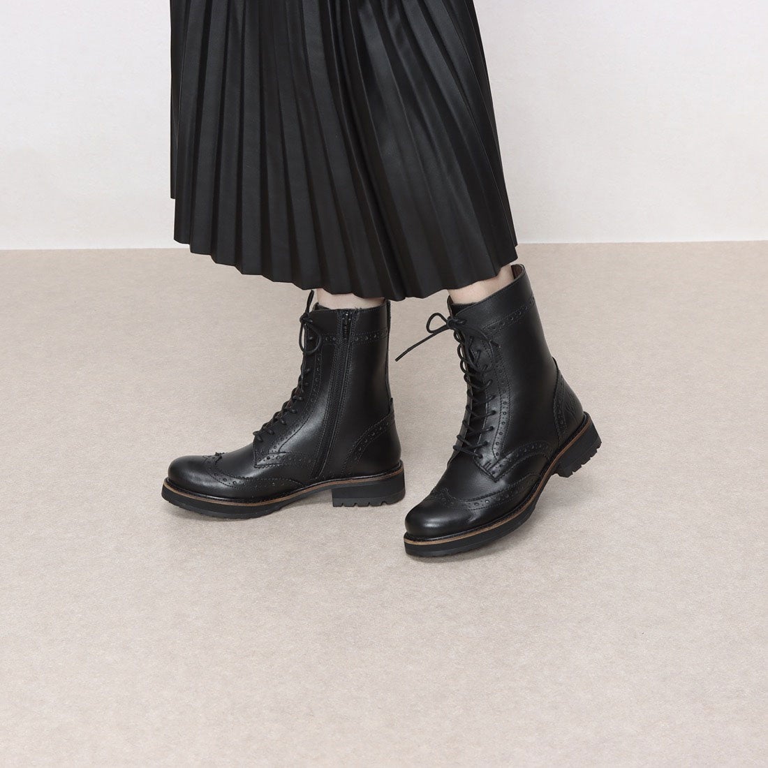 本革レースアップブーツ （ブラック） -YOSUKE U・S・A 公式