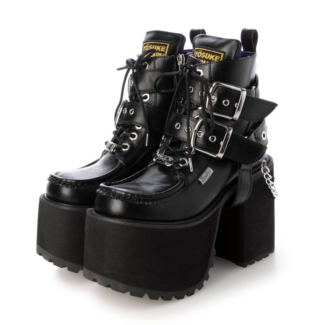 直営SHOP限定】厚底レースアップブーツ （ブラック） -YOSUKE U