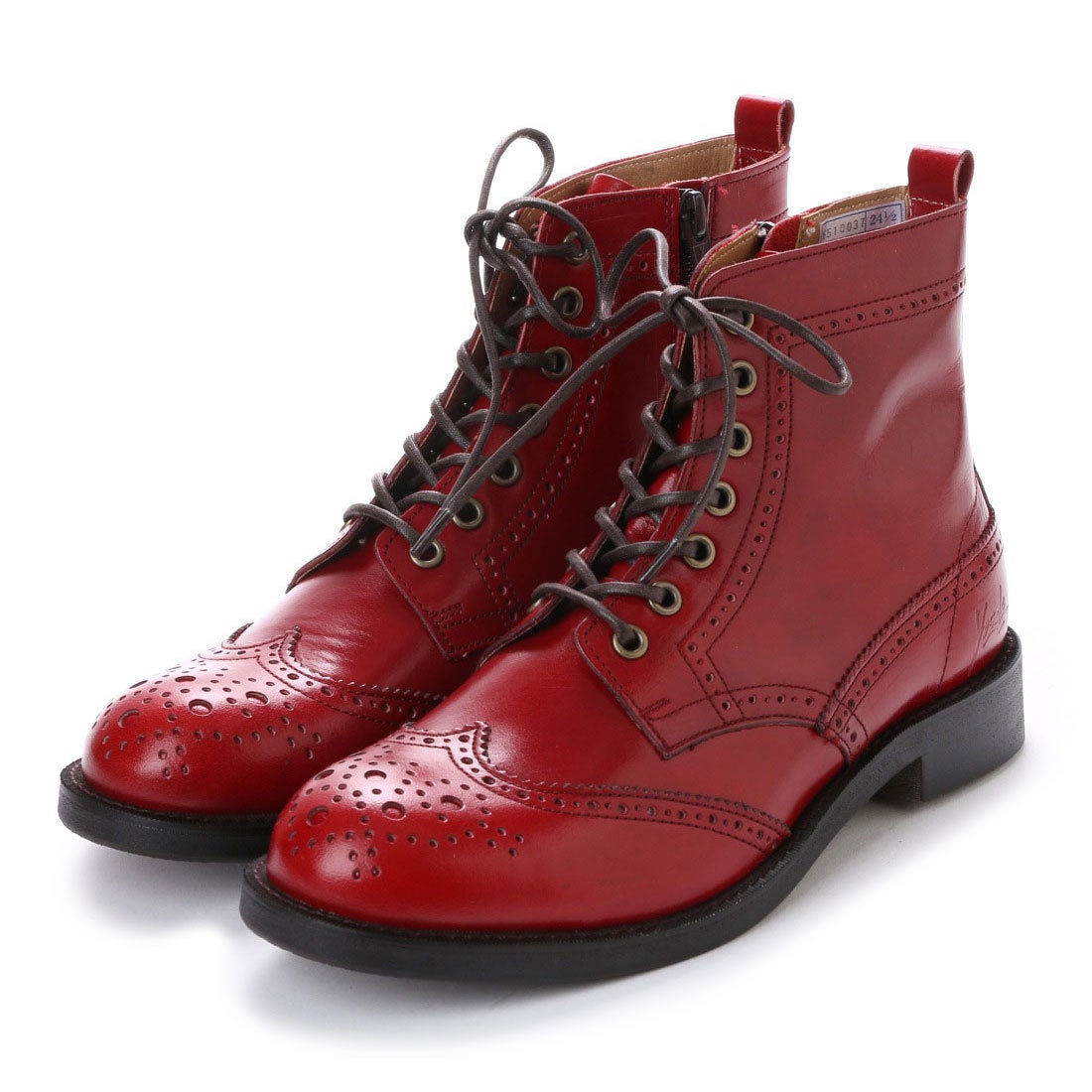 本革レースアップブーツ （レッド） -YOSUKE U・S・A 公式