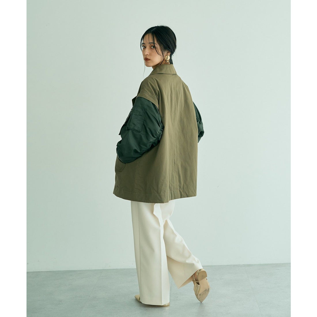 kapoc カポック ファーストモデル 2way ハウスワーキングコート カーキ