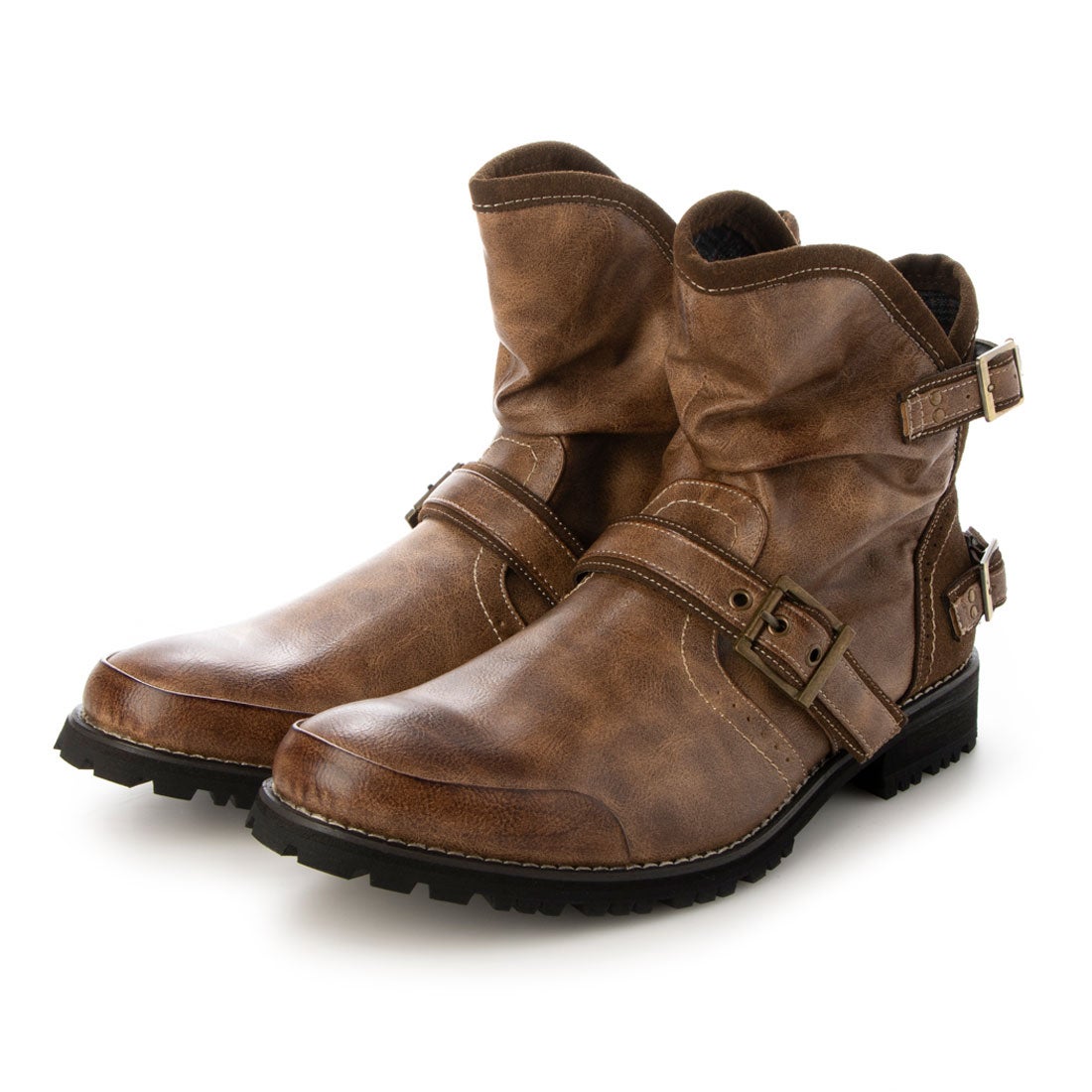 ジーノ ZEENO メンズブーツ 2WAY エンジニアブーツ （ライトブラウン