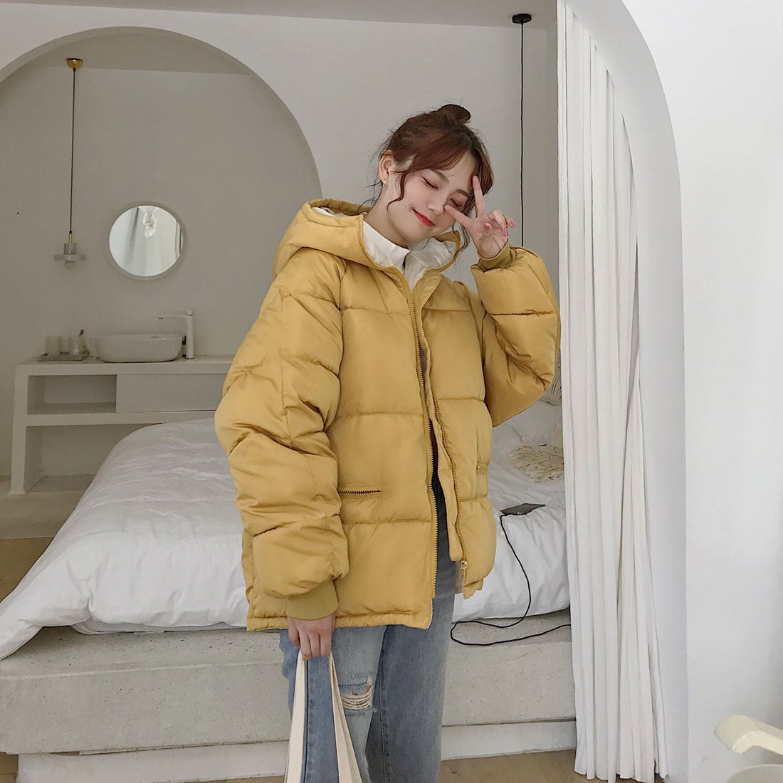 ゾエ ジェンコ Zoe Jenko フード付き中綿ダウンジャケット （MST