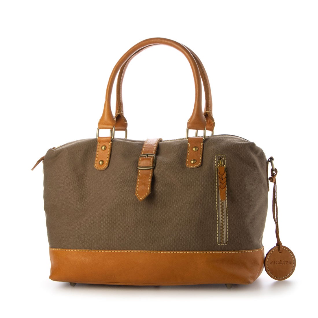 ズッケロ zucchero キャンバス×カウレザー 3wayバッグ ボストンバッグ