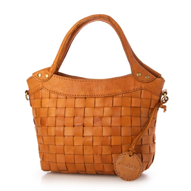 ズッケロ zucchero ステッチデザインのカウレザー2wayバッグ