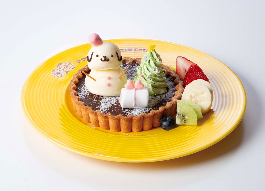 ポムポムプリンが雪だるまに変身したり、サンタの帽子をかぶったり