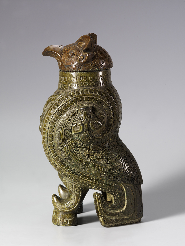 中国古董，青銅器の尊，古銅製，古代の紋，極細工，重778克。 中国古董