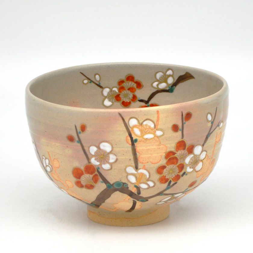 茶道具 抹茶茶碗（まっちゃちゃわん） 茶碗 乾山 紅白梅 巌窯 | 千年の