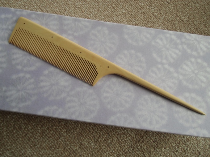 武蔵屋 富田正作親方作 つげ櫛 武蔵屋 富田正作親方作