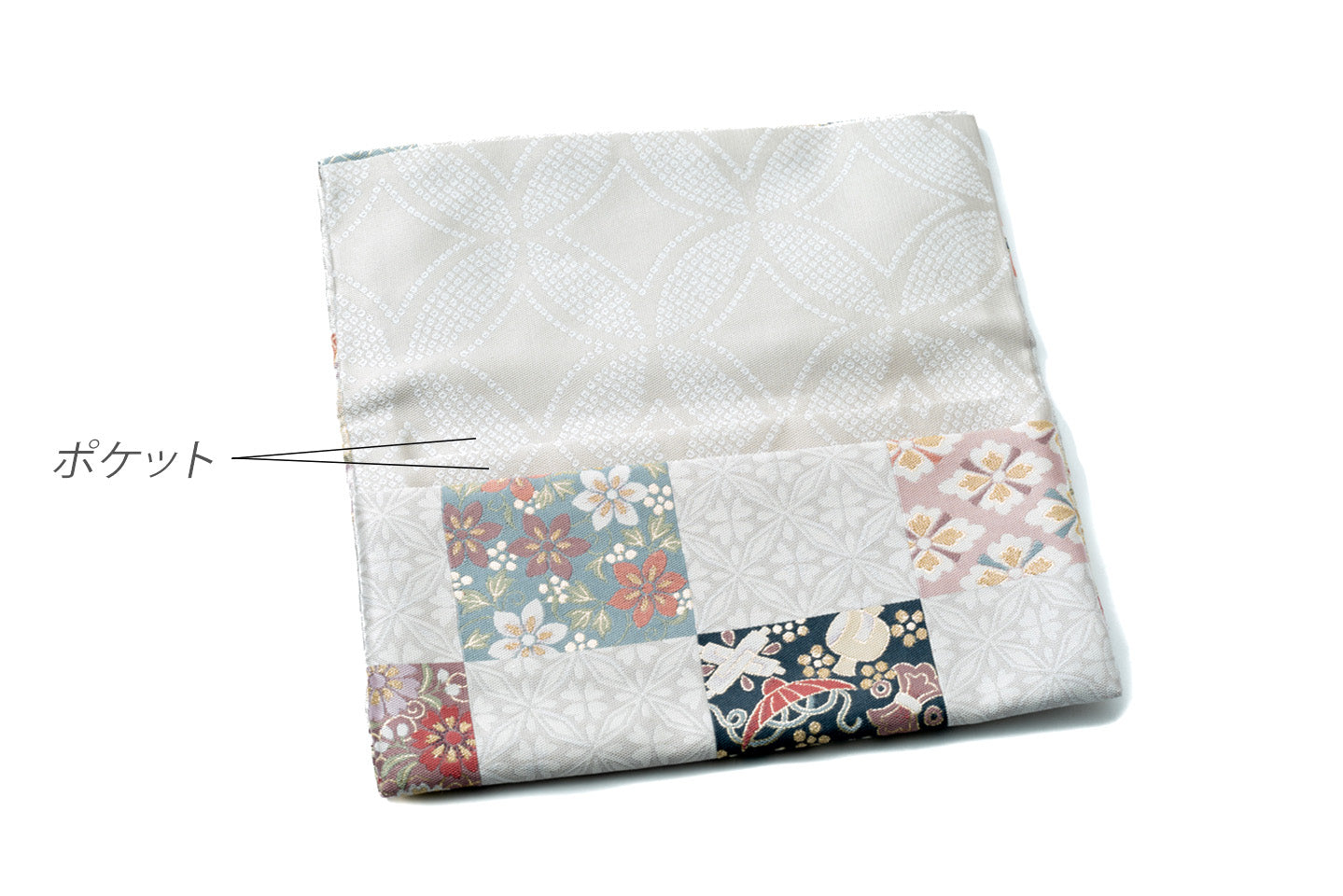 会員限定【利休バッグのオーダーメイド+懐紙入れ】蔓帯柄/麹塵染| 仙