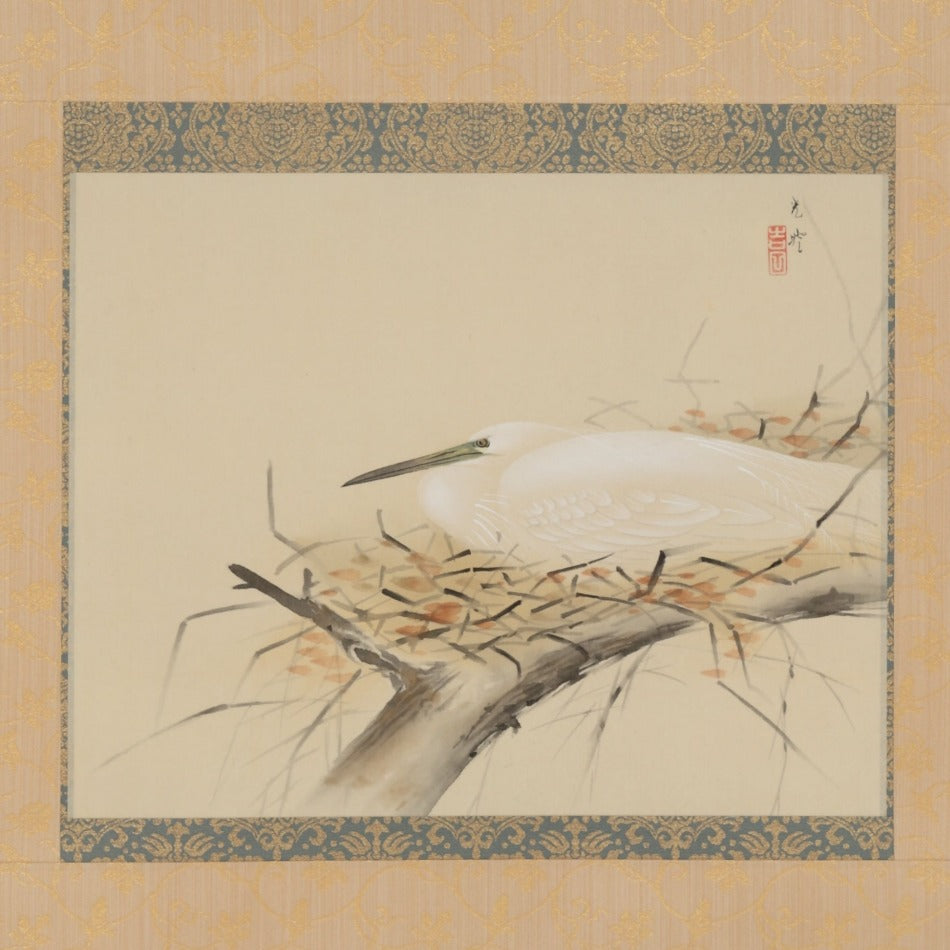 掛け軸 絹本 白鷺 – SENSE of 京表具