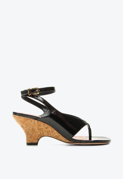 Sandália Tegani Preto Verniz | Vicenza