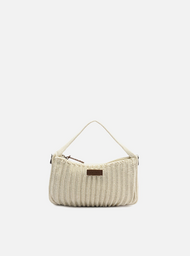 Bolsa Tiracolo Crochê Off-White Pequena | ZZ MALL